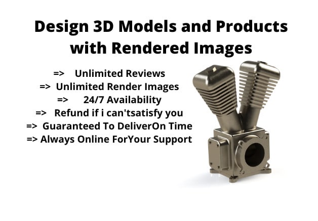 I will design 3d models and products with rendered images