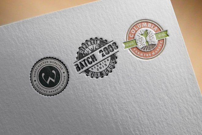 I will design a unique vintage stamp batch or seal logo