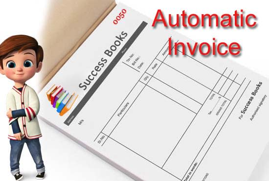 I will design an automatic invoice, cash memo, receipt, stationary