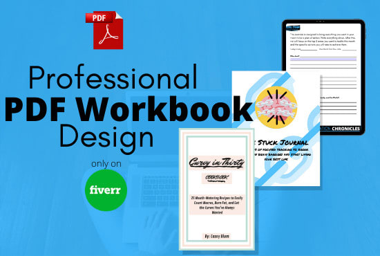 I will design an awesome pdf ebook or fillable workbook