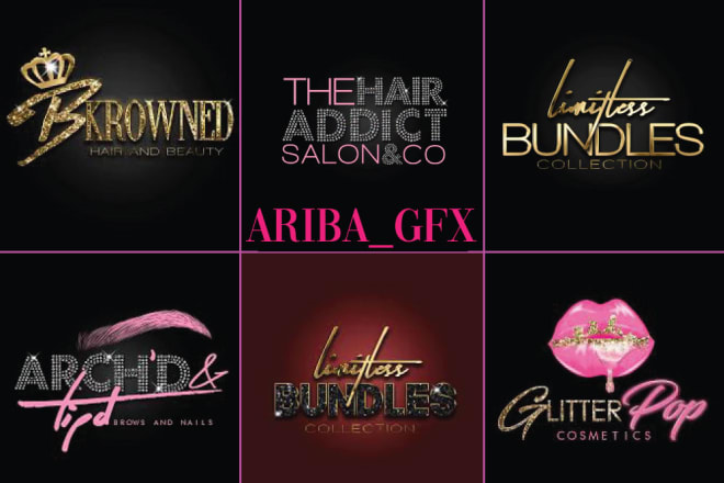 I will design an elegant logo for hair, eye lash and lips brand