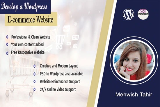 I will design and develop wordpress ecommerce website
