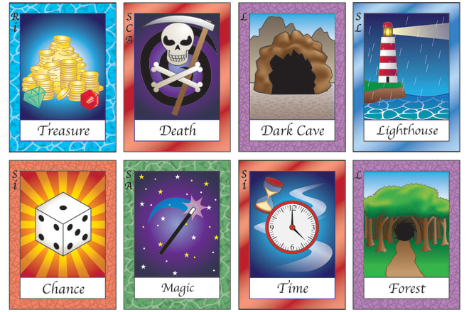 I will design art for card or board games