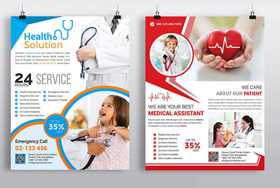 I will design attractive flyer, brochure, poster, postcard, rollup