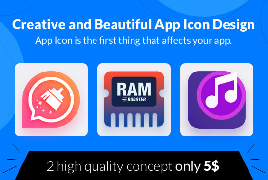 I will design beautiful android and ios mobile app icon