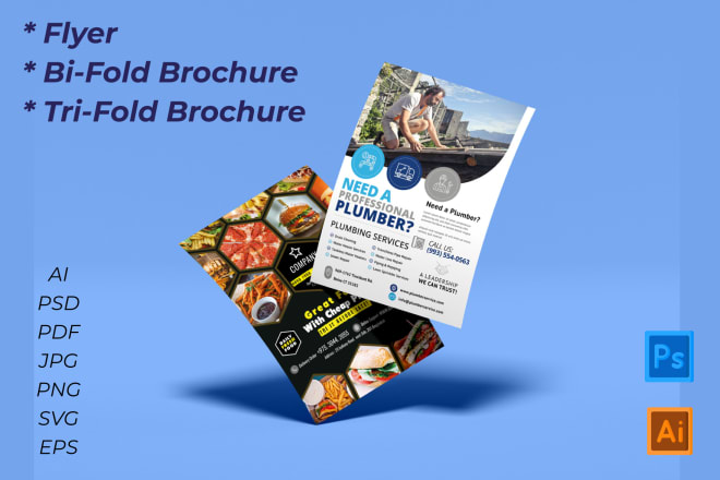 I will design company flyer and brochure for print and online marketing