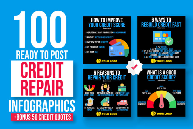 I will design credit repair tips infographics for instagram