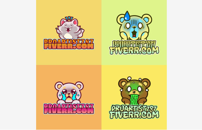 I will design cute emotes or sub badges for twitch discord bigo TV