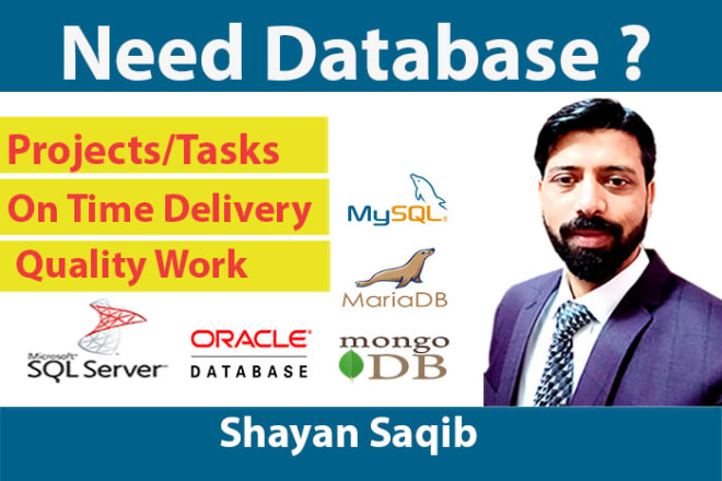 I will design database, queries for sql, mysql, oracle, ms access