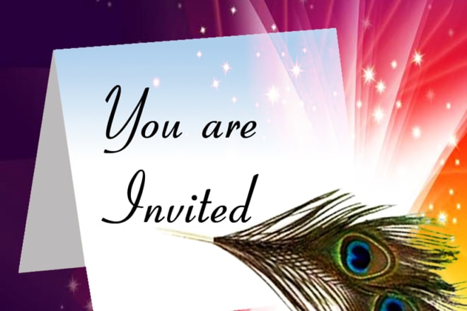 I will design elegant and unique invitations cards for you