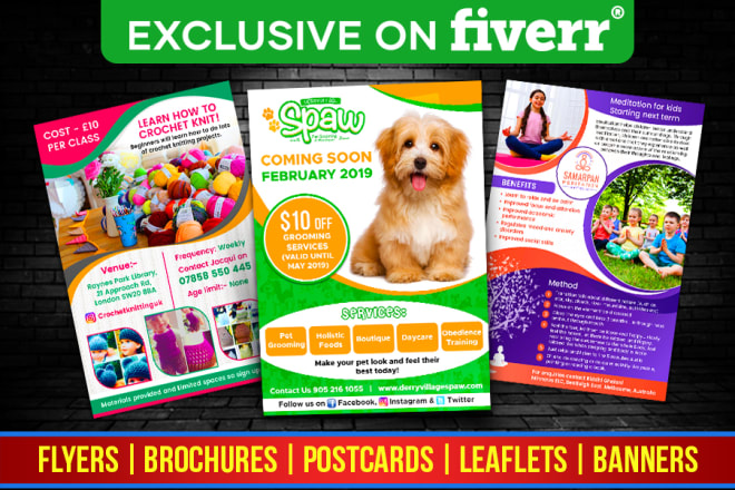 I will design flyer or postcard or sell sheet or product insert