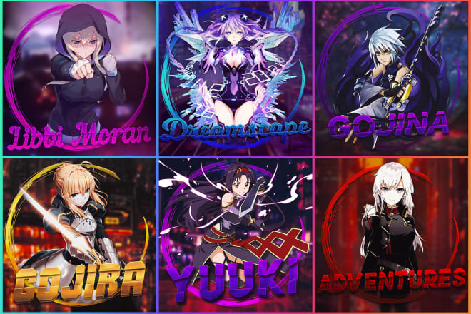 I will design high quality anime,gaming logo,profile photo