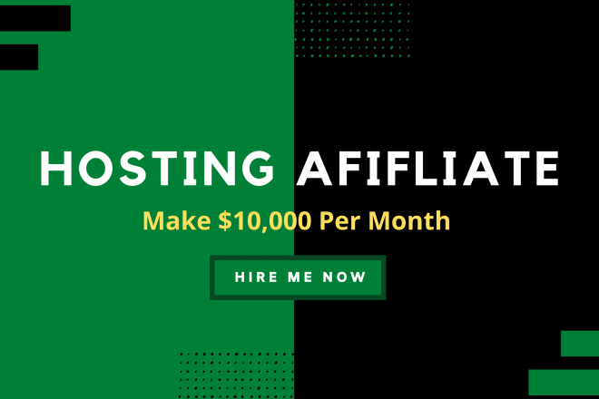 I will design hosting affiliate website for passive income with SEO