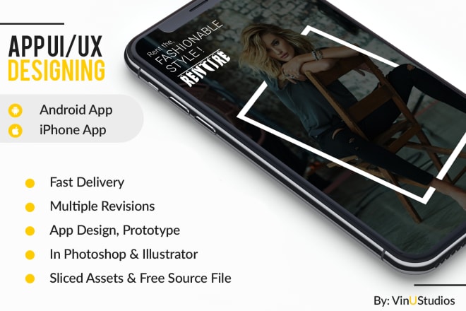 I will design interactive mobile app UI UX android and iphone