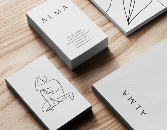 I will design minimal and elegant business cards