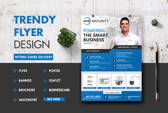 I will design one pager conference, flat, marketing flyer