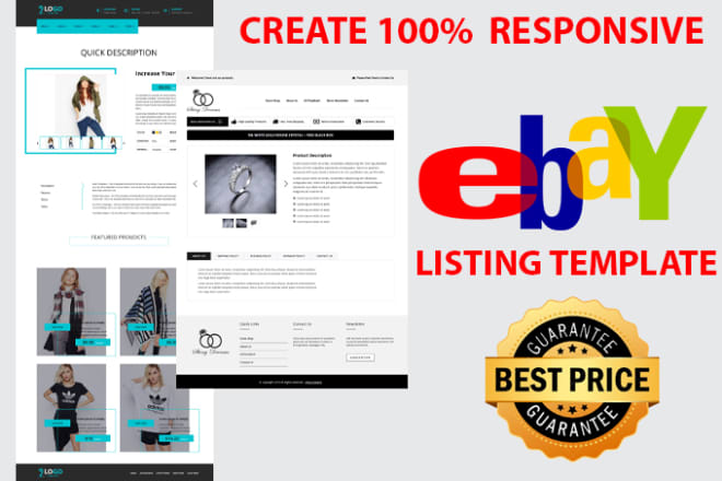 I will design responsive ebay listing template