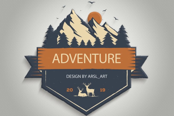 I will design rustic adventure logo