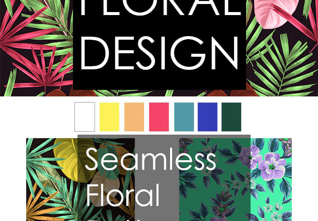I will design seamless floral patterns and textile patterns for you