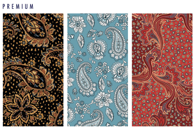 I will design seamless paisley textile patterns