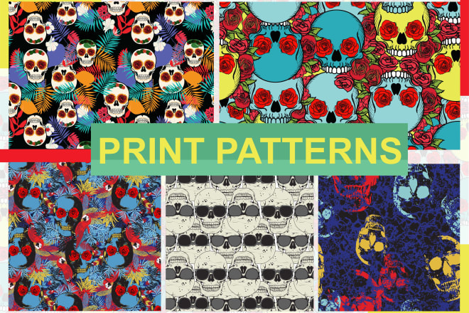 I will design stunning print patterns for textile and apparel uses