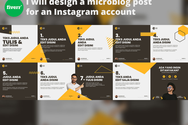 I will design templates for instagram carousel posts
