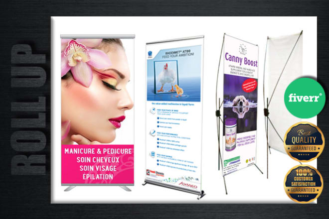 I will design trade show pop up banner and roll up banner