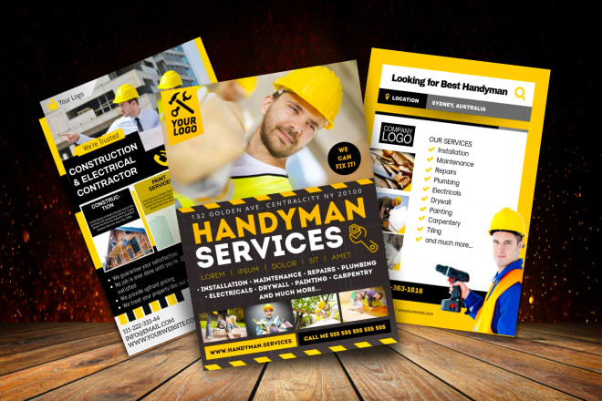 I will design unique handyman, carpentry and plumbing flyers