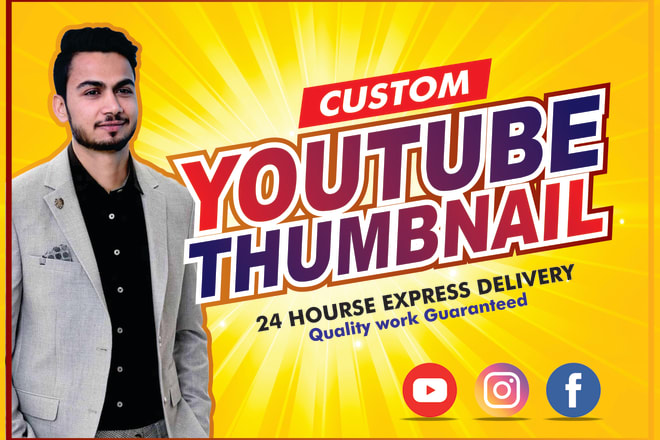 I will design viral and eye catching youtube thumbnail and social media graphics