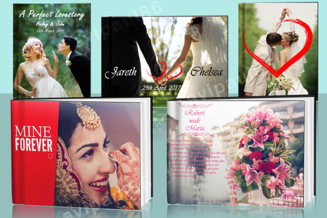 I will design wedding album, photo album, travel photo book