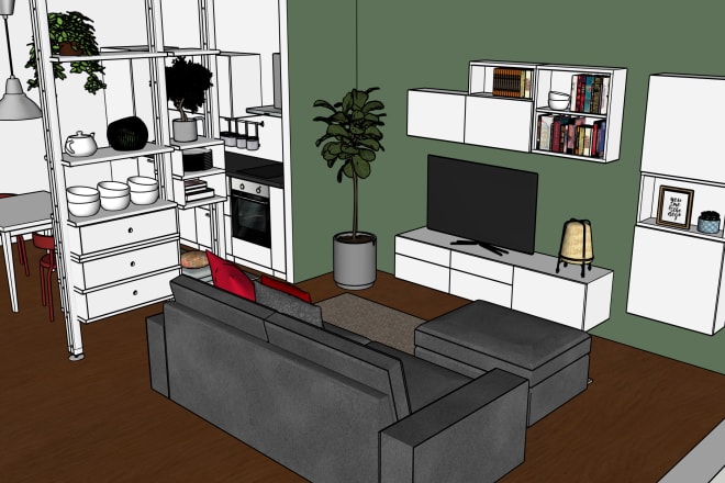 I will design your room with ikea furniture
