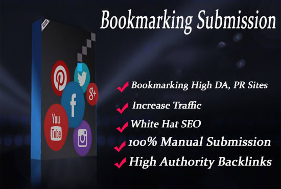 I will do bookmark submission on high da, pa web sites