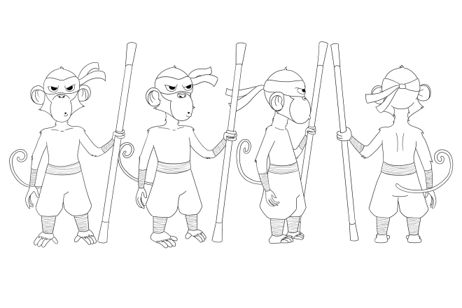 I will do character design turnarounds