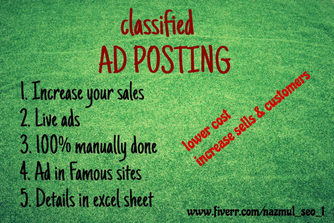 I will do classified ad posting in USA