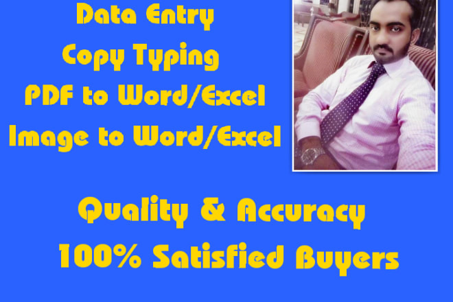 I will do data entry and copy typing at lowest rates