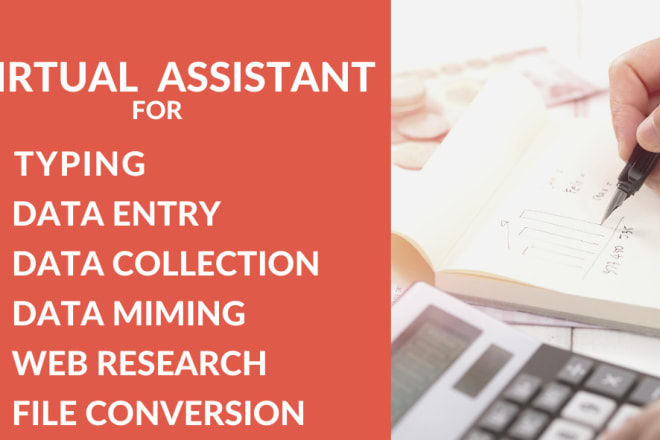 I will do data entry jobs,typing,data collection,web research,data entry