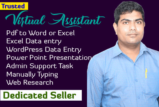 I will do excel data entry, wordpress data entry, pdf to excel, pdf to word