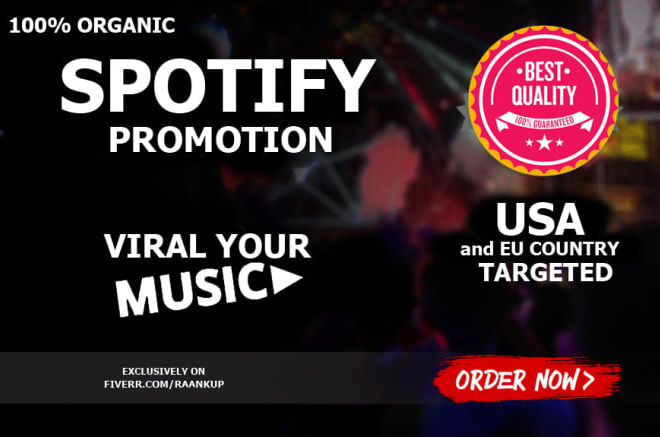 I will do fantabulous spotify music promotion