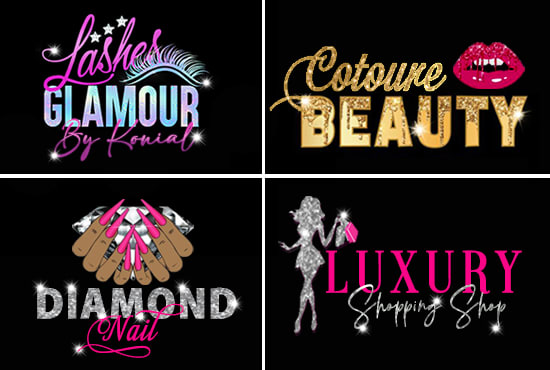 I will do feminine, beauty, clothing, boutique, hair,lips,eyelashes,nail logo