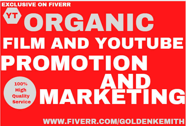 I will do film promotion, youtube,channel, movies,trailer, spotify marketing