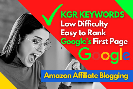 I will do kgr keyword research for amazon affiliate niche site