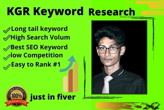 I will do kgr keyword research for any affiliate niche site