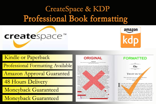 I will do kindle ebook formatting amazon kdp paperback formatting