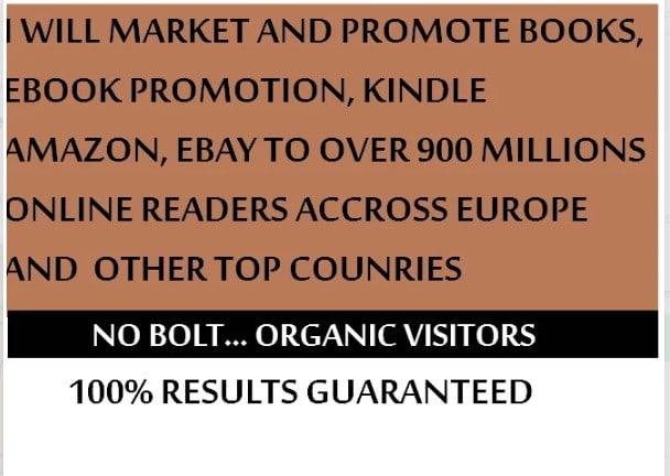 I will do kindle, epub ebook promotion for more book sales