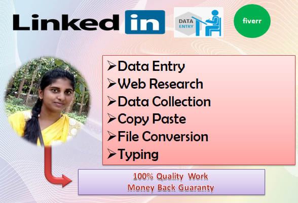 I will do linkedin and wordpress data entry for you