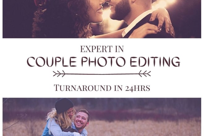 I will do lovely couple photo editing with free video slide