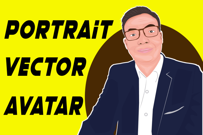 I will do make artistic vector portrait art, comic caricatures cartoon for you in 24h