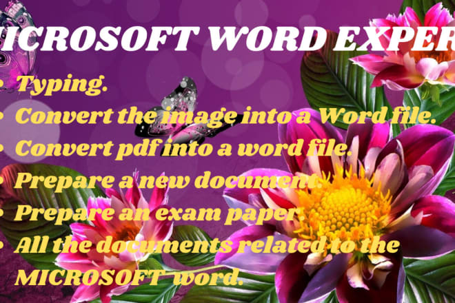 I will do microsoft word job