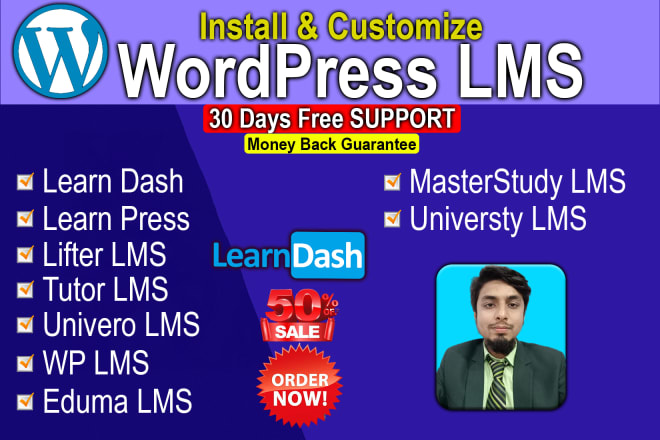 I will do online course website, learndash wordpress lms website, membership website