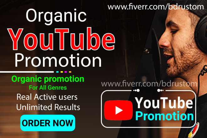 I will do organic youtube promotion to real audience